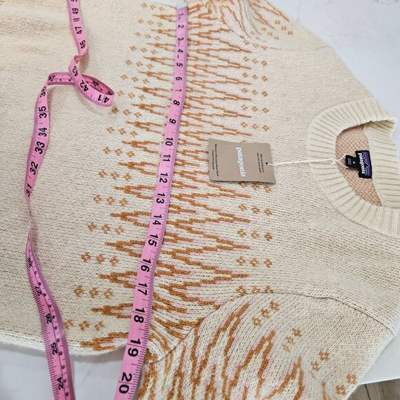 NWT Patagonia Sweater Sea Song Natural Medium Fair Isle Cabincore Cozy - Picture 11 of 11